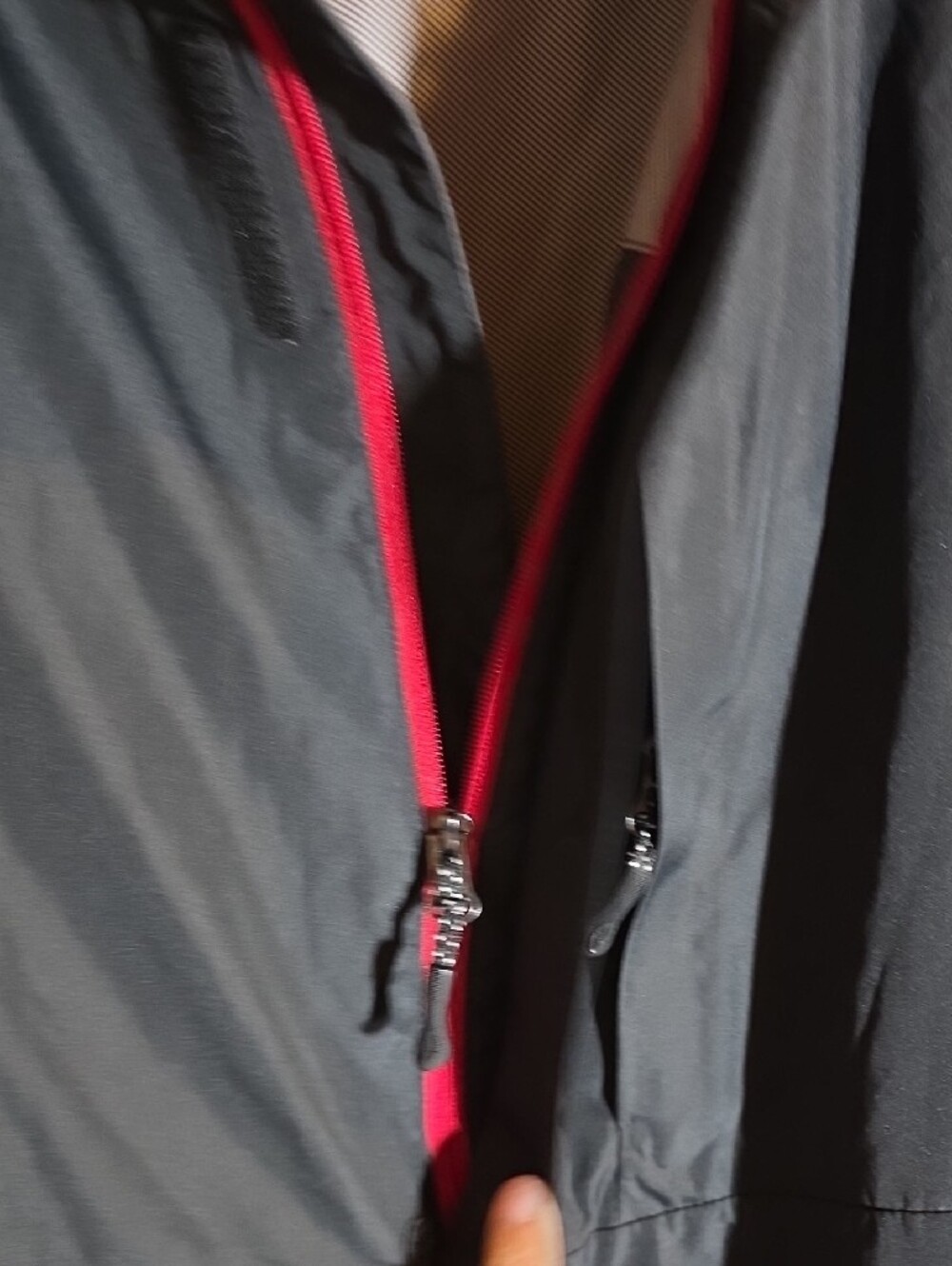Champion Men's Black Hooded Raincoat with Red Trim - Picture 6 of 10